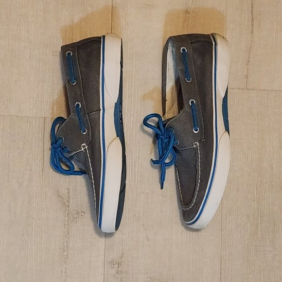 Men's Sperry Top Sider Grey/White Denim Washed Sneakers. Size 9.Good Condition - Picture 13 of 16